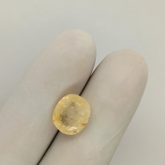 Yellow Sapphire (Pukhraj) 8.16 Ct Certified Yellow Sapphire (Pukhraj) 8.16 Ct Certified